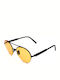 Retrosuperfuture Cooper Men's Sunglasses with Black Metal Frame and Yellow Lens