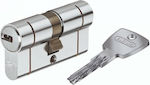 Abus Lock Cylinder Security 70mm (30-40) with 5 Keys Silver