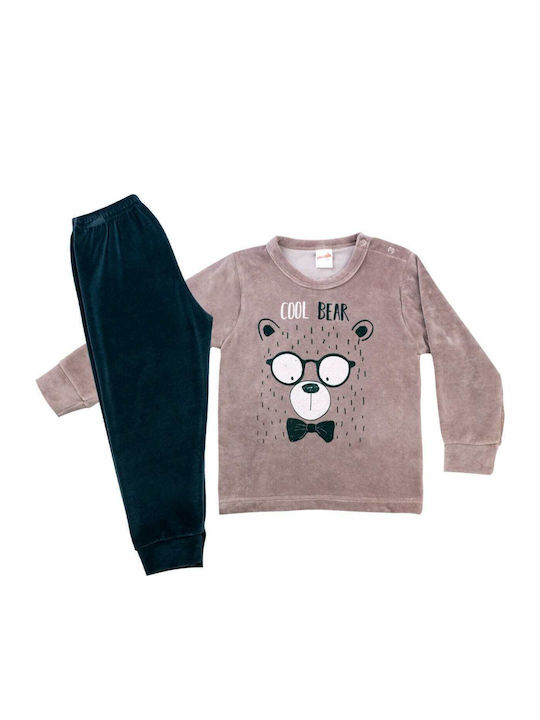 Minerva Kids Nightwear Winter Cotton Grey Cool ...
