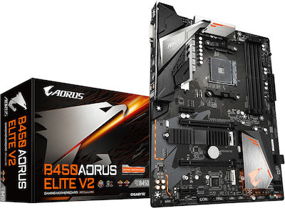 Gigabyte B450 Aorus Elite V2 Mainboard ATX mit AMD AM4 Sockel