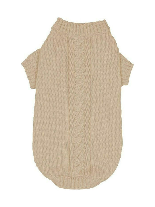 Banbury & Co Pulover tricotat Câinelui Pulover tricotat pentru câini, mărime medie, culoare ivory în culoarea Bej 41cm.