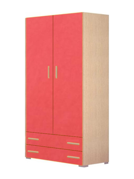 Ντουλάπα Νο.2 Δίφυλλη Δρυς-Κόκκινο 85x50x180cm Ντουλάπα Νο.2 Δίφυλλη Δρυς-Κόκκινο 85x50x180cm