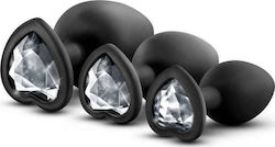 Blush Luxe Bling Plugs Training Kit Dopuri Anale Module Black