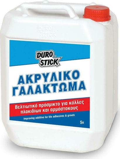 Durostick Emulsie acrilică Îmbunătățitor de mortar Ameliorator de mortar pentru adezivi pentru gresie-șapă 5L 5lt ΚΠΓΑ05