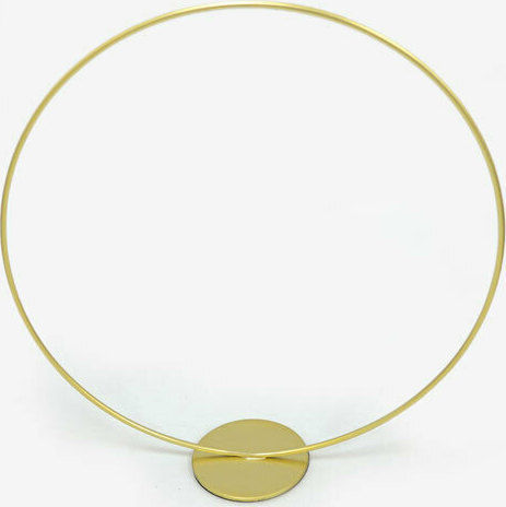 Metal Circle with Base Metal Decorative Element for Wedding Favors 40cm