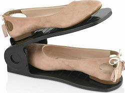 Sidirela Πλαστική Θήκη Αποθήκευσης για Παπούτσια σε Μαύρο Χρώμα 27x10.5x18.5cm