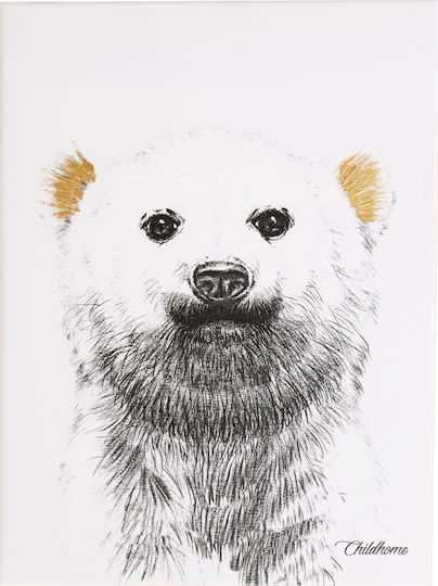 Childhome Παιδικός Πίνακας Bear Gold 30x40εκ.