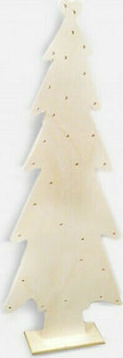 Christmas Decorative Wood Tree 74cm Beige