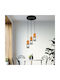 Trio Lighting Tosh Hängelampe Braun mit Fassung E27 28x150cm.
