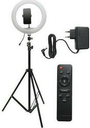 Andowl Ring Light 20cm 3200 - 5600K with Tripod Floor and Mobile Holder