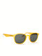 Snob Milano IL Generale Sunglasses with Yellow Plastic Frame and Gray Lens SN97C004Z