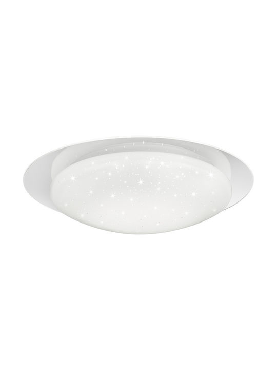 Trio Lighting Frodo Κλασική Μεταλλική Πλαφονιέρα Οροφής με Ενσωματωμένο LED σε Λευκό χρώμα 48cm