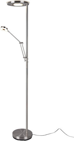 Trio Lighting Barrie LED Φωτιστικό Δαπέδου Υ181xΜ30εκ. με Ρυθμιζόμενο Λευκό Φως 4000lm Ασημί