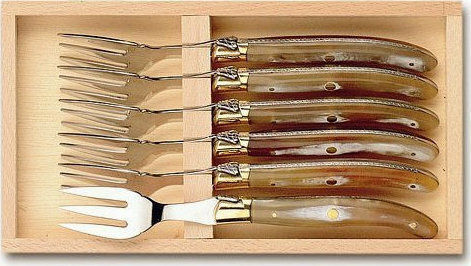 Claude Dozorme Laguiole Set de Furculițe Alimente Inoxidabile Coffee 6buc
