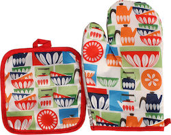 Keskor Ofenhandschuh und Topflappen-Set Stoff i...