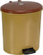 Keskor Plastic Waste Bin with Pedal Beige 18L