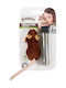 Pawise Cat Toy Mouse Brown with Catnip Catnip Mouse with Replacement 8cm.