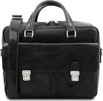 Tuscany Leather San Miniato Τσάντα Ώμου / Χειρός για Laptop 15" σε Μαύρο χρώμα