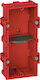Legrand Batibox Încorporabil Cutie Electrică Ramificare Priză cu întrerupător cu 2 poziții pe perete în Culoare Roșu 080142