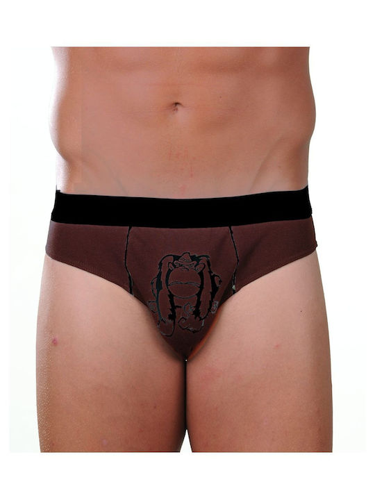 Lord 8134 Men's Slip Brown with Patterns