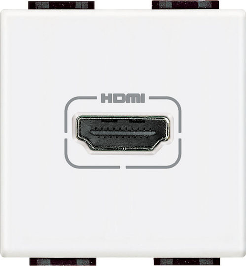 Bticino LivingLight Πρίζα HDMI χωρίς Πλαίσιο 2 Στοιχείων σε Λευκό χρώμα N4284