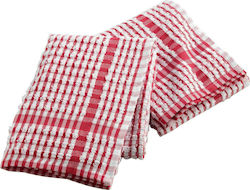Homelier Terry Mineo Towel Red-White 50x70cm 2pcs