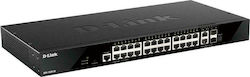 D-Link DGS-1520-28 Managed L3 PoE Switch with 24 Gigabit (1Gbps) Ethernet Ports and 2 SFP Ports