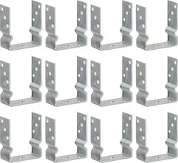 vidaXL Garden Fence Post Support Steel 15x6cm 1...