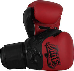 Danger Evolution Sak Muay Thai Synthetic Leather Boxing Competition Gloves Red