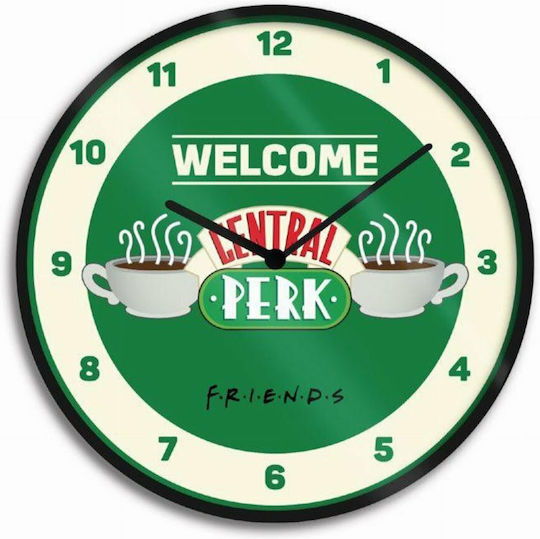 Pyramid International Friends Central Perk Ceas de Perete Plastic Verde Ø25cm
