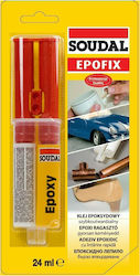 Soudal Epofix Epoxy Metal Glue Transparent 24ml