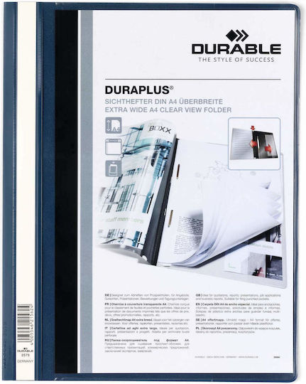Durable Ντοσιέ με Έλασμα για Χαρτί A4 Μπλε Duraplus 2579