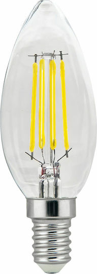 Vito Ledisone-2 LED крушка 6W 97mm за фасунга E14 и форма C35 Топло бяло 736лм Димируем