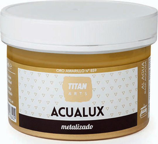 Titan Acualux Metal Liquid Craft Paint Gold for Wood Μεταλλικό Oro Amarillo No859 250ml