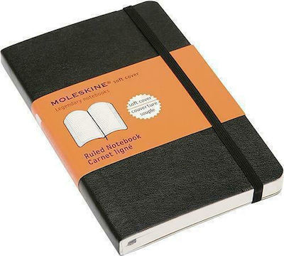 Moleskine Caiet Cu dungi cu Elastic Negru