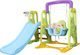 Bike Toys Playground Πλαστική Τσουλήθρα με Κούνια και Δίχτυ L-DGN03 with Basket 120x39x56cm. for 2+ Years