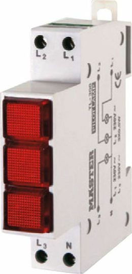 Master Triple Panel Indicator Red Light