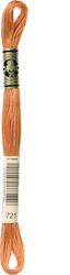 DMC Thread Embroidery Μουλινέ 117 Cotton in Orange color 8m Orange Spice Medium