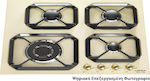 Fratelli Onofri HR BI 6G0/GA00 Autonomous Cooktop with Liquid Gas Burners 59.8x50.8cm