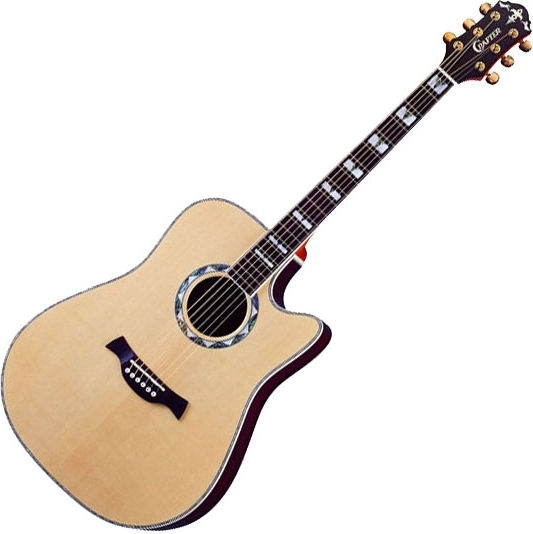 Crafter Semi-Akustik Gitarre DE-24/N Ausschnitt Natürlich