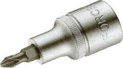 Force Cheie tubulară cu Vârf Cruciform și Patrat de Prindere 1/4'' Dimensiune PH3x32mm 1buc