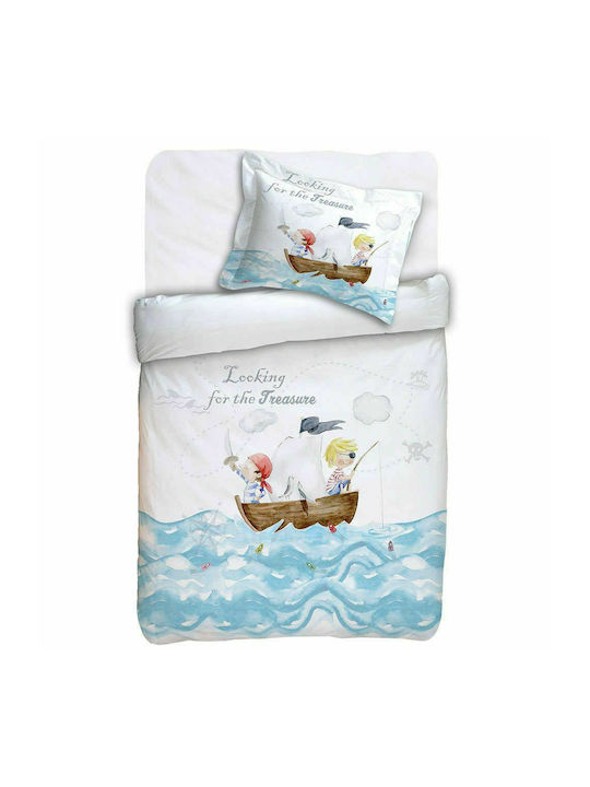 Anna Riska Captain Baby Cotton Pillowcase Light Blue 30x40cm