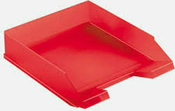 Herlitz Transparent Plastic Filing Tray Red