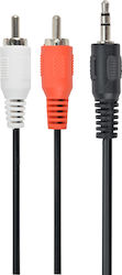 Gembird Gembird 3.5mm Male to RCA Male Audio Cable Black 1.5m Gembird Gembird 3.5mm Male to RCA Male Audio Cable Black 1.5m