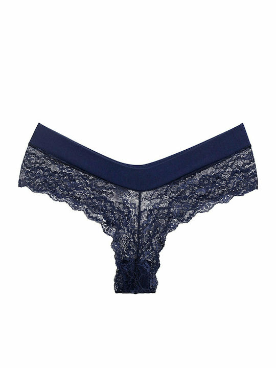 Slip brazilian cu dantelă fără cusur | 819 BLUE DROPS