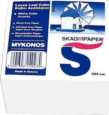 Skag Mykonos 149235 Notes Pad Cube 700 Sheets White 9x9cm