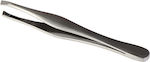 Ro-Ro Accessories Eyebrow Tweezer with Curved Tip Silver 1pcs