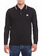 Moncler Men's Long Sleeve Blouse Polo Black 8B7010084556-999