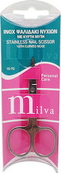 Milva Nail Scissors 10-7G Stainless with Curved Tip