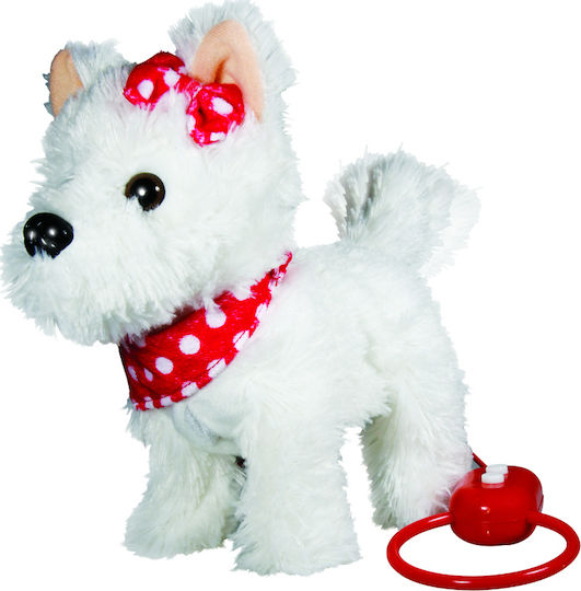 Avra Toys Plush Puppy Battery-operated, Westie, With Leash - Remote, Barks & Walks for 3+ years Years 27 cm